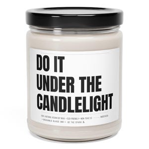 Do It Under The Candlelight Zapachowa świeca, Pikantny wystrój sypialni, Seksowna niegrzeczna dekoracja dla dorosłych dla partnera chłopaka, męża, prezent dla dziewczyny