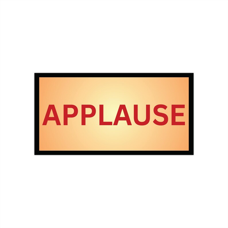 Applause Bumper Sticker, Funny Ironic Car Sticker, Joke Gift for DJ ...
