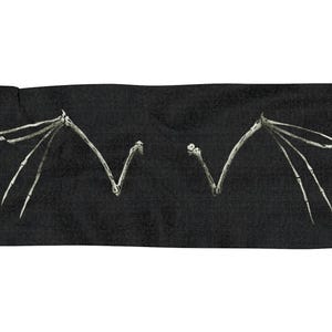 Bat Wing Skeleton Pashmina, Goth Scarf, Halloween Festival Rave Wrap, Dark, Horror Vampire Alt Clothing Accessory, Gothic Shawl, Creepy Gift