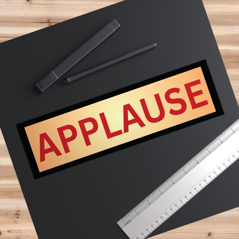 Applause Bumper Sticker, Funny Ironic Car Sticker, Joke Gift for DJ ...
