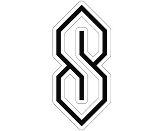 Cool S Sticker, Retro 1990s Smartphone Laptop Decal Decoration S Shape Nostalgic Accessory y2k Aesthetic Nostalgia 90s Gift Stocking Filler