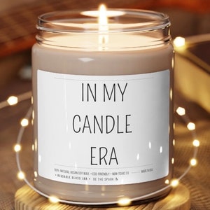 In My Candle Era Scented Candle Fun Best Friend Gift Decoration for Dorm Room Bedroom Hallway Girlfriend Bestie Stocking Filler Bday Present