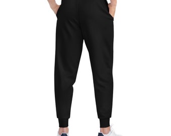 ブラックジョガー ホワイト QR サイドストライプ、アスレチック