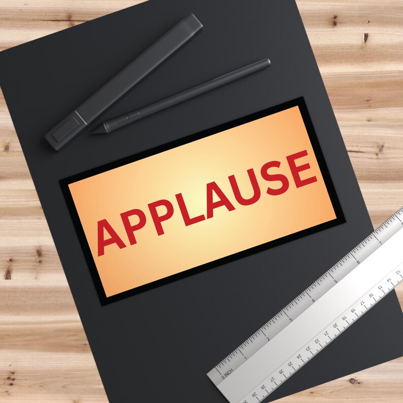 Applause Bumper Sticker, Funny Ironic Car Sticker, Joke Gift for DJ ...