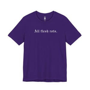 All Flesh Rots T-Shirt, Dark Horror T-Shirt für Männer Frauen, Okkultes Witchy Geschenk, Trad Goth Tee, Cyber Grunge Alt Gothic Kleidung, nihilistischer Emo Bild 10