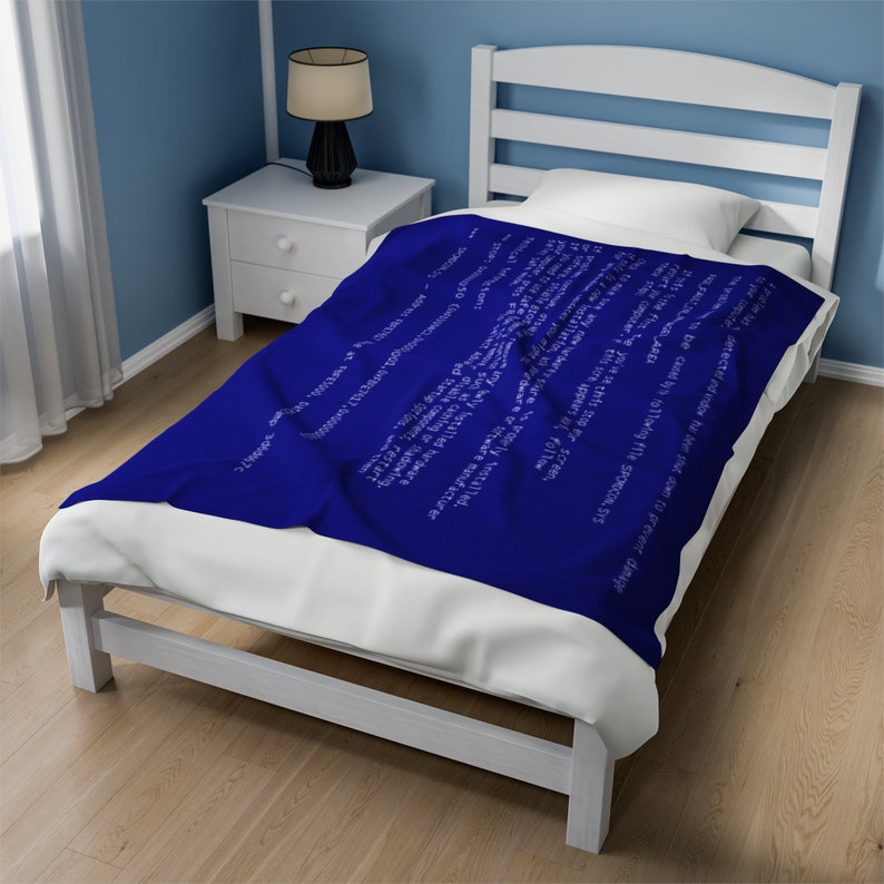Blue Screen of Death Plush Blanket, BSOD Velveteen Plush Blanket ...