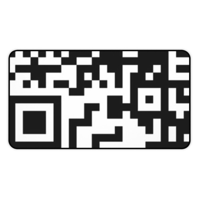 QR Code Desk Mat, Black and White Computer Mat, PC Gamer Gift, Tech ...