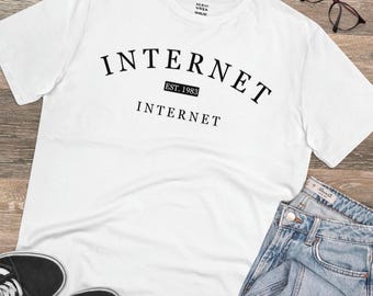 Internet Established 1983 T-Shirt, Internet City T Shirt for Men Women, Online Webcore Tee, Netcore Cyber Tee, Funny Gift For Millennial Y2K