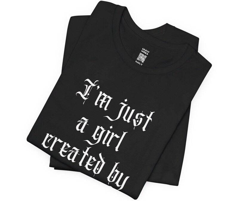Im Just A Girl Created By Tim Burton T-Shirt, Dark Aesthetic T Shirt for Women, Whimsigoth Emo Clothing, Gothic Tee, Secret Santa Gift Goth image 6