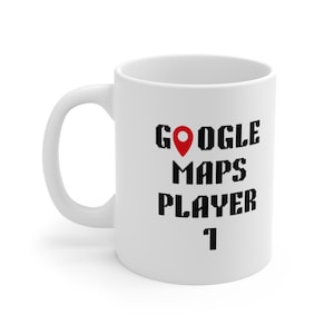 Google Maps Speler 1 Mok, Google Maps Koffiemok, Geoguessr Gift, Geoguessr Mok, Gamer Speler 1, Nerd Gamer Gift, Geeky Gamer Geoguessr Gift