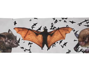 Trippy Bat Pashmina Gothic Schal, Chiropterologen Geschenk, Einzigartiges Raver Whimsigoth Halloween Kleidung Accessoire für Frauen Männer, Dark Goth Schal