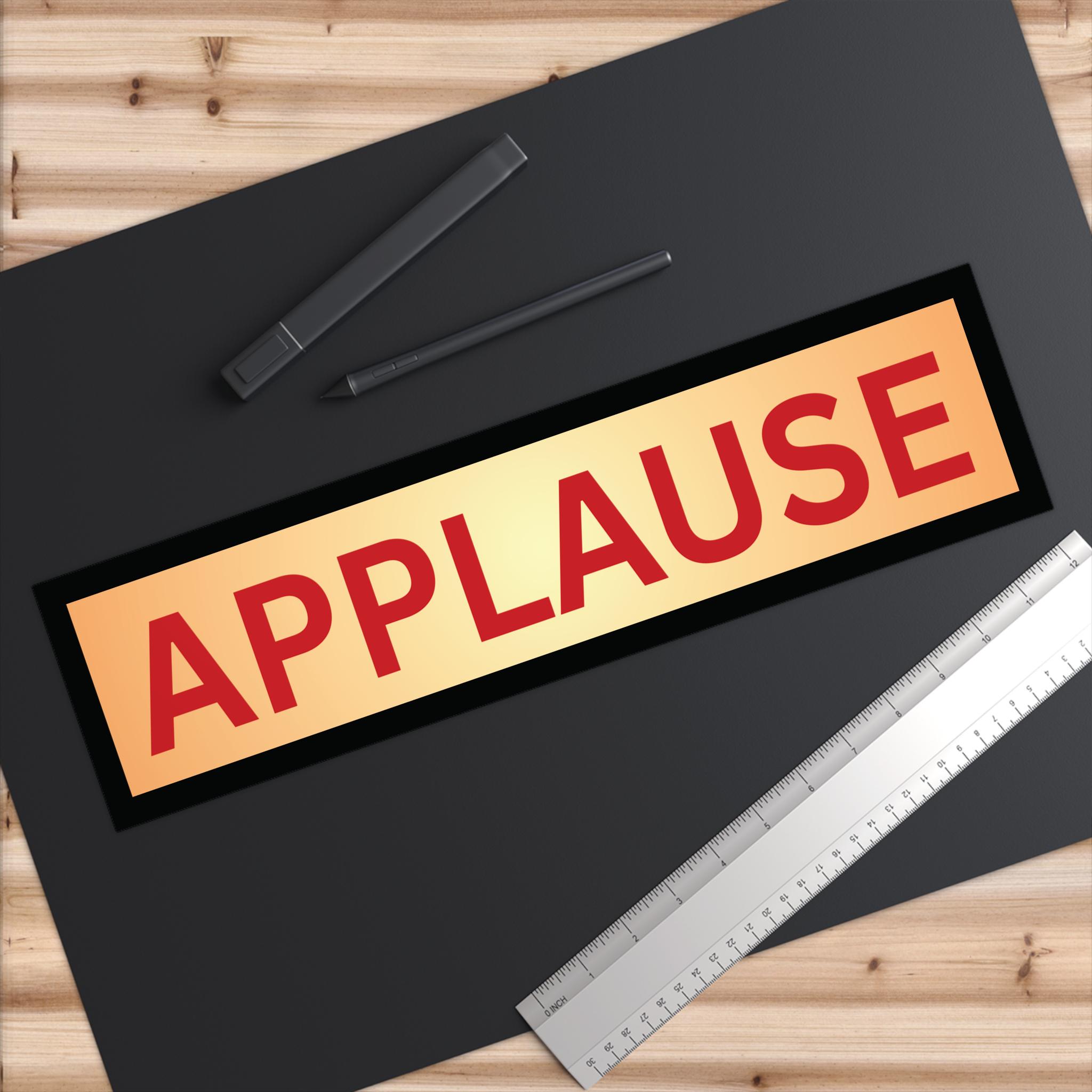 Applause Bumper Sticker, Funny Ironic Car Sticker, Joke Gift for DJ ...
