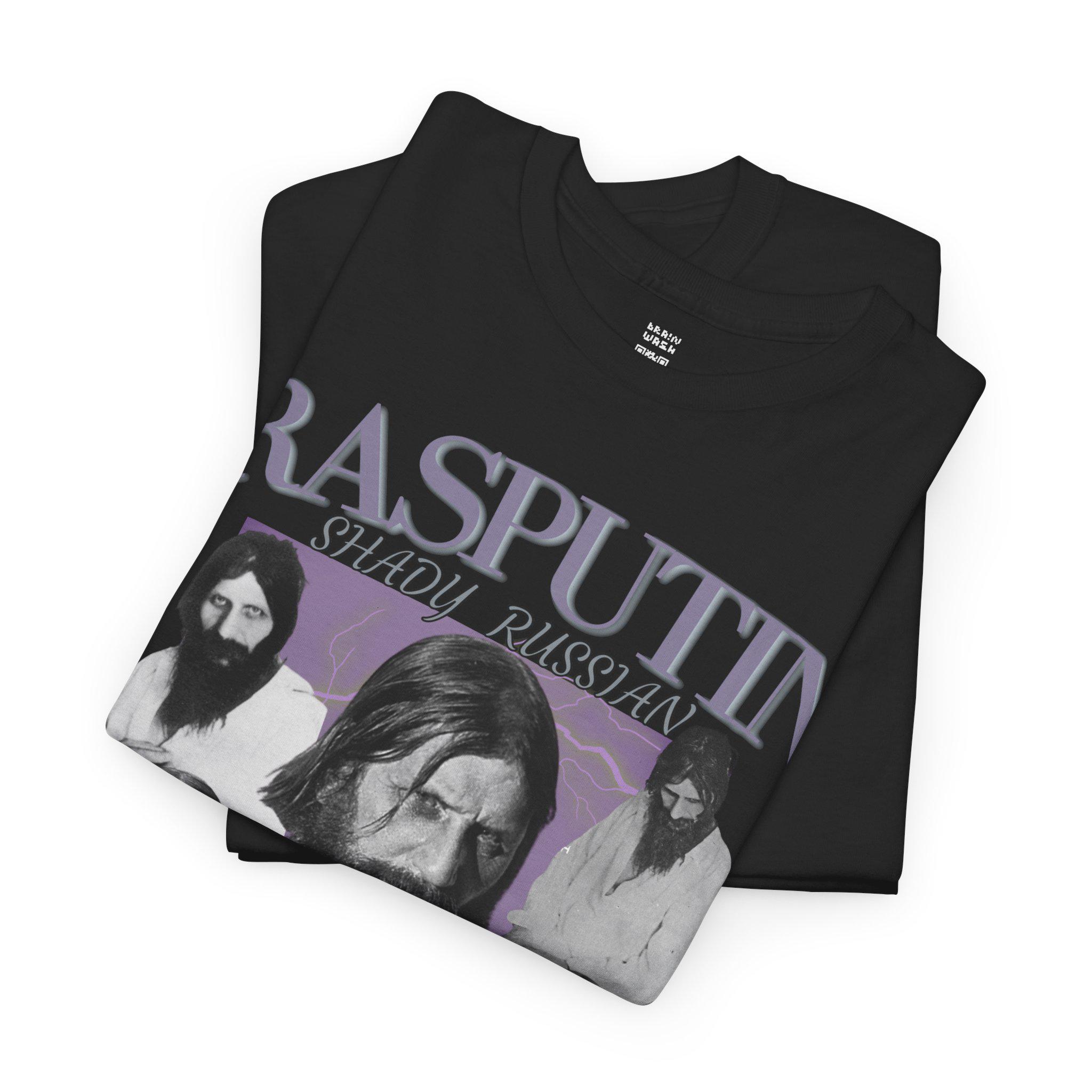 ラスプーチンTシャツ（男女兼用）、歴史的で皮肉なレトロなロシアT 