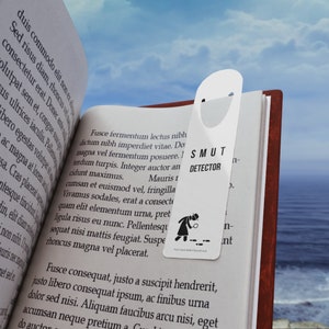 Smut Detector Bookmark, Spicy Book Mark for Reading Dirty Romance Novel, Booktok Smuttok Romantic Smutty Reader Gift Bookish Stocking Filler