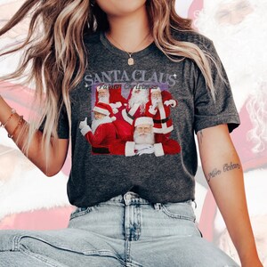 Santa Claus T-Shirt, Vintage Funny Christmas T Shirt for Women Men, Quirky Retro Santa Tee, 1990s, Y2K, Father Christmas Ugly Shirt, Sweater
