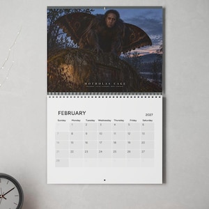 Nicolas Cage Cryptid Calendar, Funny Bigfoot, Mothman, Nessie 2027 Wall Calendar, Absurd Gag Gift, Yankee Swap, Humorous White Elephant Gift image 2