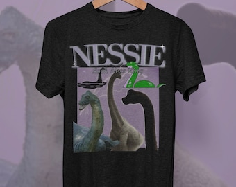 Nessie Loch Ness King Homage T-Shirt, Hilarious Really Vintage Graphic Retro Novelty Humorous Tee for Men Women, Funny T Shirt Gift Cryptid