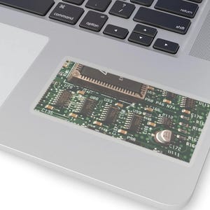 Motherboard Tech Sticker, PCB Laptop Accessory Vinyl Adhesive, Cyber Techie Hacker Geeky Computer Science Student Techcore Gamer Small Gift