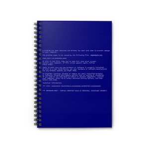 BSOD Spiralblock, Spiral Notizbuch, Nerd Geek Hacker Computer Science Notebook PC Tech Accessoire - Geschenk für Uni