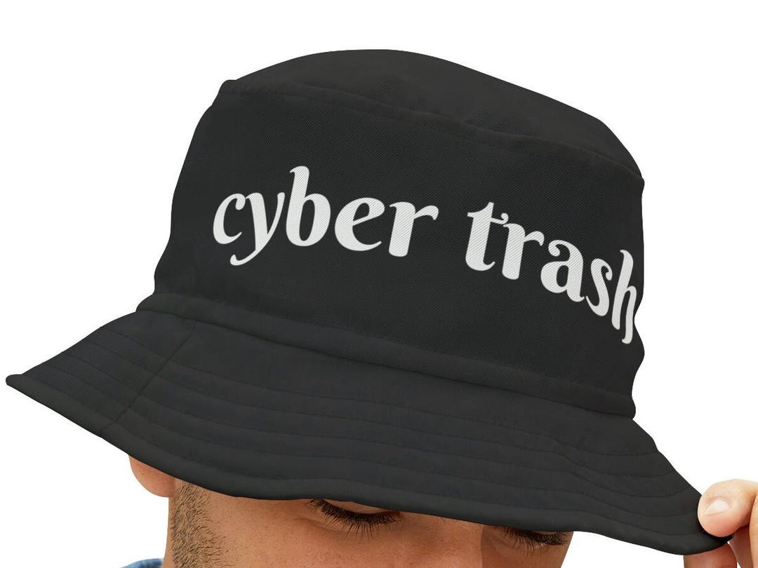 Cyber Trash Bucket Hat, Cybercore Webcore Trashcore Old Web