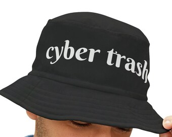 Cyber Trash Bucket Hat, Cybercore Webcore Trashcore Old Web