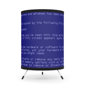 BSoD Lamp, PC Error Screen Blue Mood Light, Computer Science Dorm Room Decor, Tech IT Support Geeky Grad Gift for Engineer Hacker Programmer