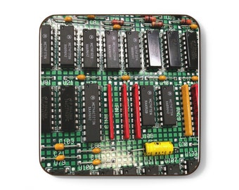 Posavasos con placa de circuito impreso, decoración para gamers, ingenieros, informáticos, estudiantes de informática, profesores, regalo para tecnólogos.