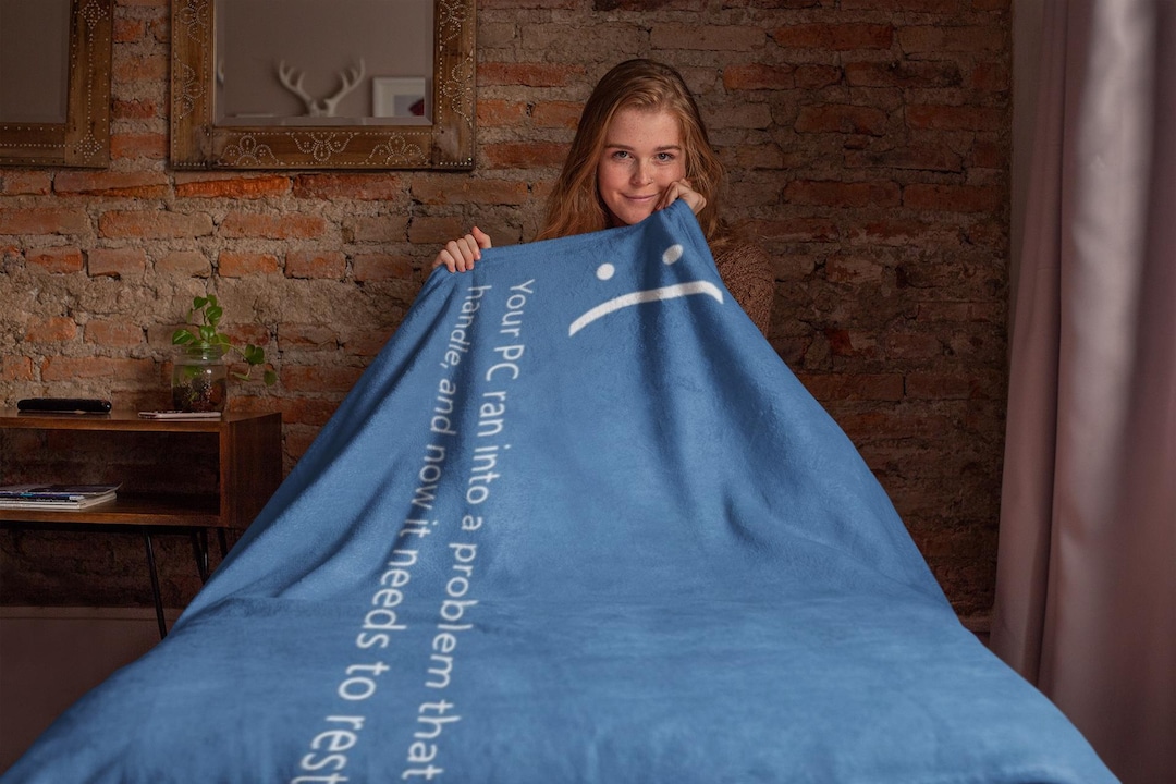 Bsod Blanket, Programmer Techie Blanket, PC Gamer Decor, Retro Tech ...