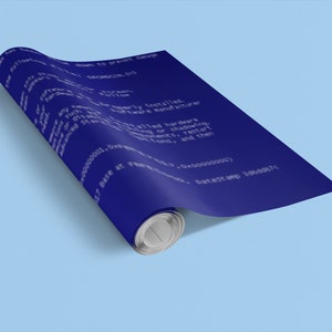 Pode incluir: Um cartaz azul enrolado com texto branco que diz "Property Installed.  Software manufacturer...  advanced startup options, and then...  base at 1700000001.  Over...  39x00000000.  Datestamp 30600675".