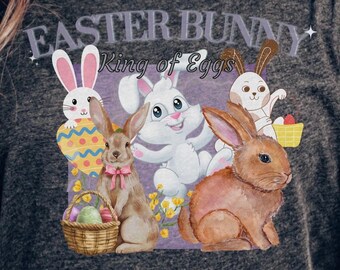 Retro Easter Bunny T-Shirt, Quirky Vintage T Shirt for Women Men, 90s Nostalgia Classic Easter Rabbit Tee, Cute Easter Hare, Easter Clothing