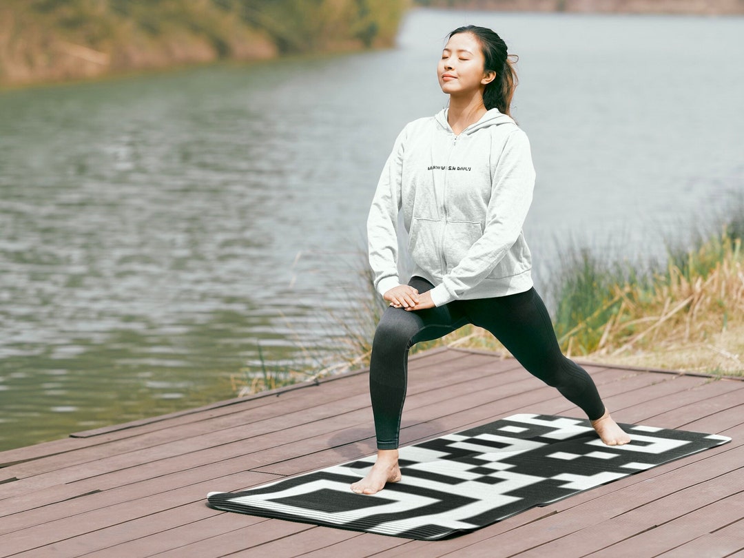 Get Your Flow on With Our Funky QR Print Yoga Mat - Perfect for ...
