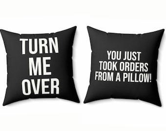 Turn Me Over Kissen, Scherz Geschenk zur Dekoration für Zuhause, Witziges Wohnung Kissen, Schruiges Wohnheim Zimmer Dekor Dekokissen, Einweihungsparty Gag Geschenk