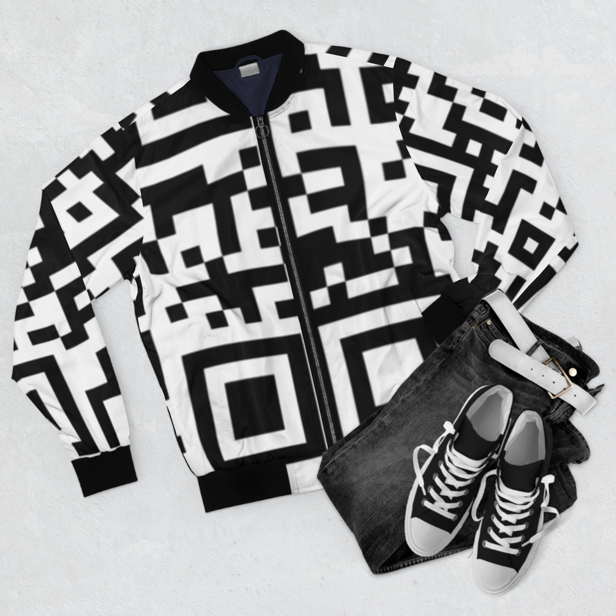 AKM NO COLLAR W-CHESTER BLACK/WHITE メンズ