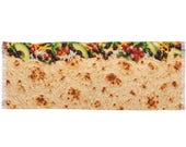 Burrito Costume Pashmina, Tortilla and Filling Print Funny Food Wrap, Halloween Rave Outfit, Burning Man Clothing, Funny Tortilla Blanket