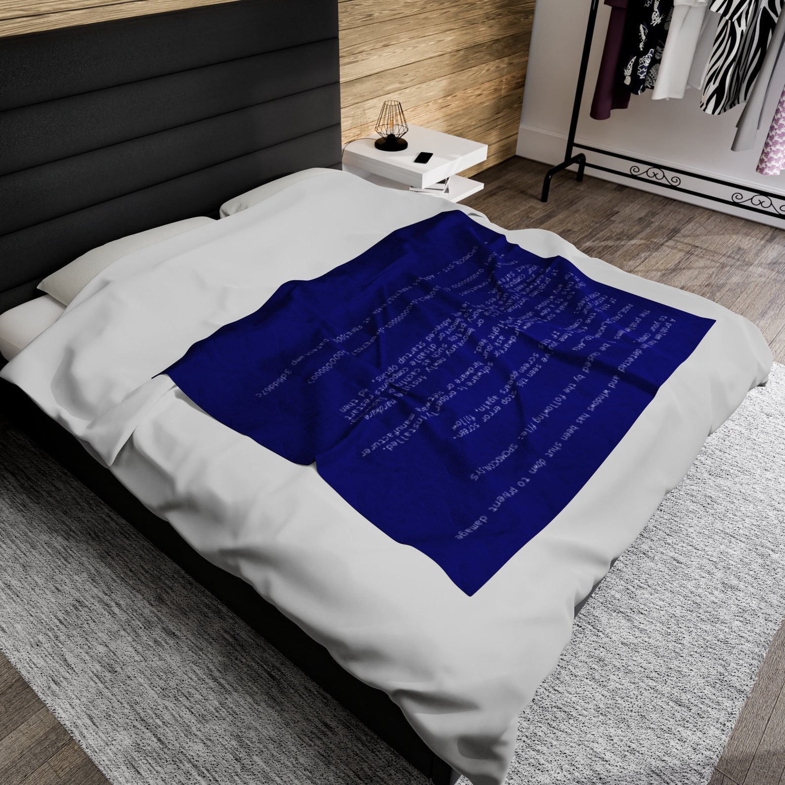 Blue Screen of Death Plush Blanket, BSOD Velveteen Plush Blanket ...