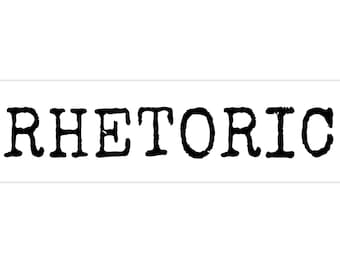 Rhetoric Car Sticker, Witty Funny Political Bumper Sticker for Journalist, USA Ironic Humor Gift Misinformation Politic Laptop Decal Sarcasm