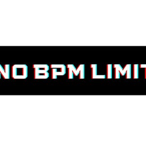 No BPM Limit Bumper Sticker, Raver Car Decal Trance Speedcore DNB Techno Rave Gift Music Festival Decoration Stocking Filler for DJ Producer