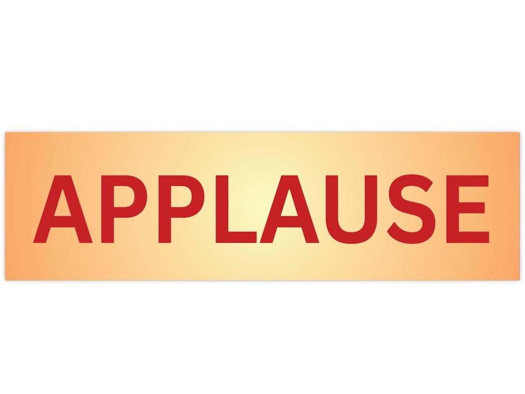 Applause Bumper Sticker, Funny Ironic Car Sticker, Joke Gift for DJ ...