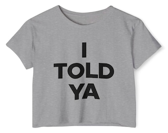 Camiseta corta "Te lo dije, bebé", camiseta corta "Te lo dije", ropa de moda para mujer, camiseta corta "Zendaya", película "Challengers", ropa de tenis