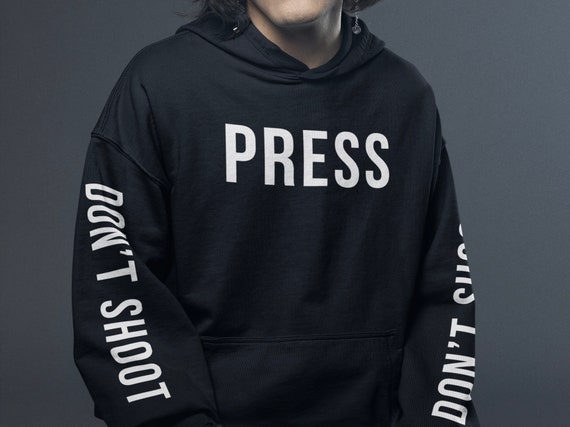 Press Dont Shoot パーカー、ジャーナリスト活動家男性女性向け 