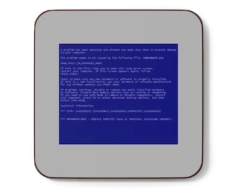 BSoD Coaster, Cozinha Geek, Sala de Jantar, Decoração de Bar, Presente de Tecnologia, Suporte de TI, Engenheiro de Computadores para PC, Enchimento de Meia Engraçado Geek, Presente de Programador PCB