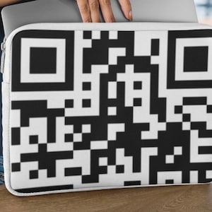 Etui na laptopa z nadrukiem QR, miękki pokrowiec na komputerowy organizer technologiczny do 17-calowego MacBooka Pro, akcesorium do laptopa M4 Macbook Air, prezent dla studenta, przechowywanie iPada