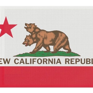New California Republic Flag, NCR Flag Banner Tapestry Canvas Picture Artwork Poster Video Game Fan Art Gamer Decor Gaming Gift Scifi Unique