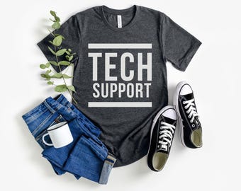 Tech Support T-Shirt, IT Support T-Shirt für Männer, DOGE Elon Musk Tee, Techie Geschenk Hacker Coder Programmierer Cyber Computer Software Entwickler