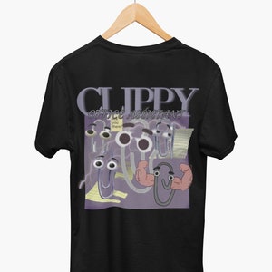 Clippy Office Assistant Vintage T-Shirt, Bootleg Hip Hop Tour T Shirt, Vintage 90s Nostalgia Classic Rap Tshirt, 1990s Computer Graphic Tee