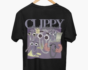 Clippy Office Assistant Vintage T-Shirt, Bootleg Hip Hop Tour T Shirt, Vintage 90s Nostalgia Classic Rap Tshirt, 1990s Computer Graphic Tee