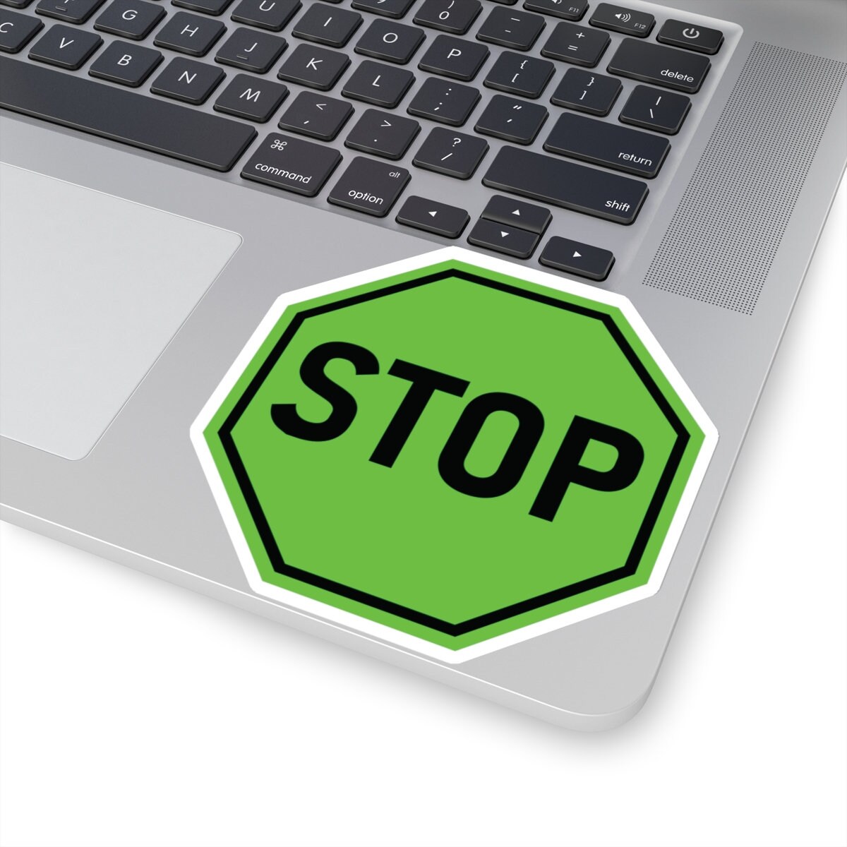 Green Stop Sign Sticker, Funny Laptop Sticker, Mixed Signal Traffic ...