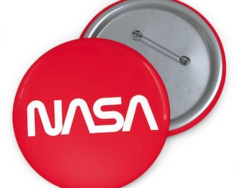 NASA Pinback Button Badge, Space Button Pin, Astronomy Gift for Science Teacher, Nerd Accessory, Sticker, Geeky, Scientist, Student, Cosmic