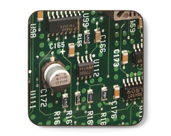 Posavasos con placa de circuito impreso, decoración para gamers, ingenieros, informáticos, estudiantes de informática, profesores, regalo para tecnólogos.