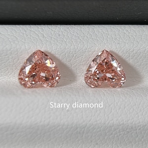 IGI certified One pair 1.83ct Fancy Intense Brownish Pink Lab Diamonds/ Pink Diamond for Engagement Ring/Affordable Color Diamond